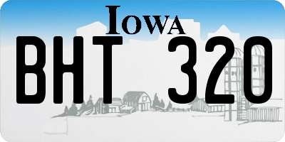 IA license plate BHT320