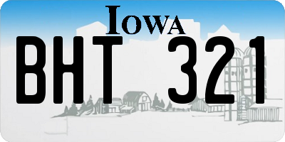 IA license plate BHT321