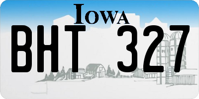 IA license plate BHT327