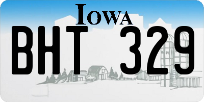 IA license plate BHT329