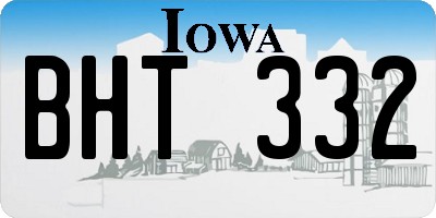 IA license plate BHT332