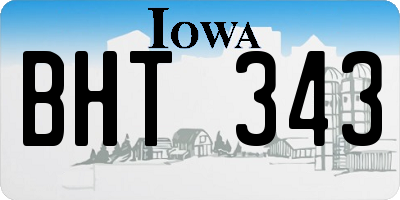 IA license plate BHT343