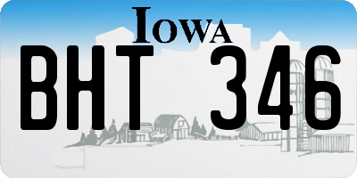 IA license plate BHT346