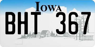 IA license plate BHT367