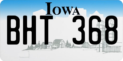 IA license plate BHT368