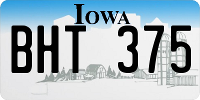 IA license plate BHT375