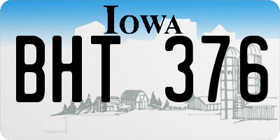 IA license plate BHT376