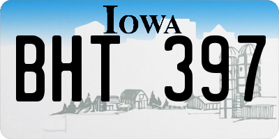 IA license plate BHT397