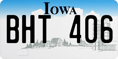 IA license plate BHT406