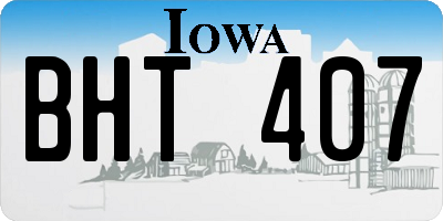 IA license plate BHT407