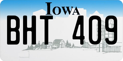 IA license plate BHT409