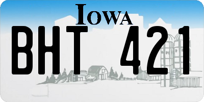 IA license plate BHT421