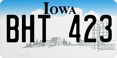 IA license plate BHT423