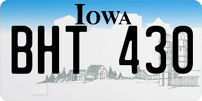 IA license plate BHT430