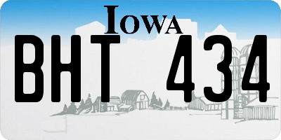 IA license plate BHT434