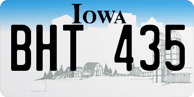 IA license plate BHT435