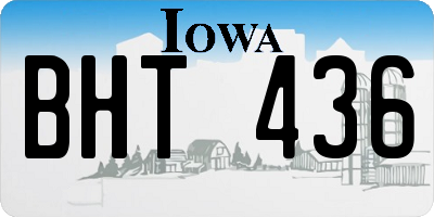 IA license plate BHT436