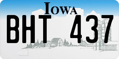IA license plate BHT437