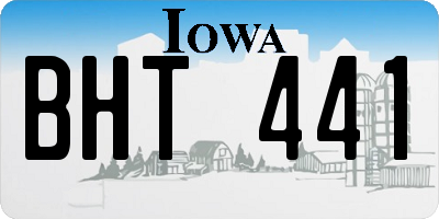 IA license plate BHT441
