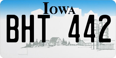 IA license plate BHT442