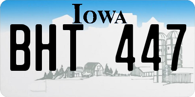 IA license plate BHT447