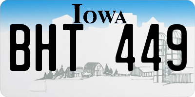 IA license plate BHT449