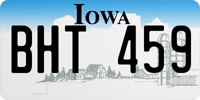 IA license plate BHT459
