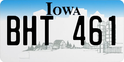 IA license plate BHT461