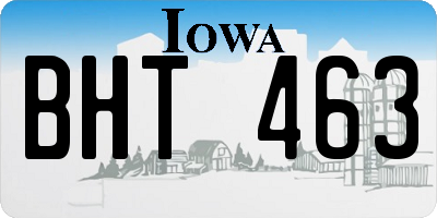 IA license plate BHT463