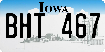 IA license plate BHT467