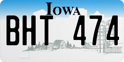 IA license plate BHT474