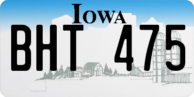 IA license plate BHT475