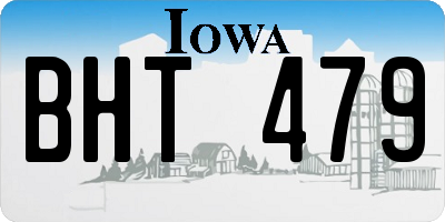 IA license plate BHT479