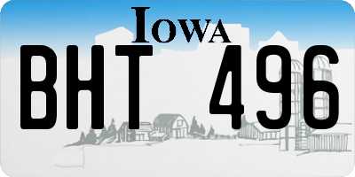 IA license plate BHT496
