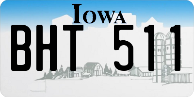 IA license plate BHT511
