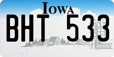 IA license plate BHT533