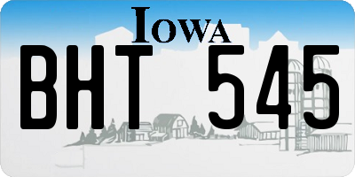 IA license plate BHT545