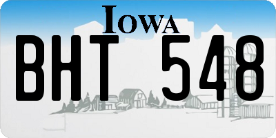 IA license plate BHT548