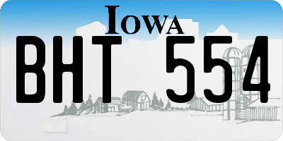 IA license plate BHT554