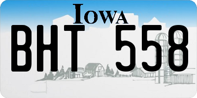 IA license plate BHT558