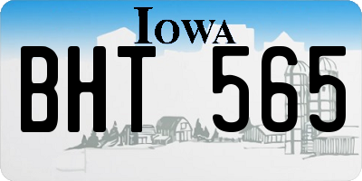 IA license plate BHT565