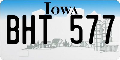 IA license plate BHT577