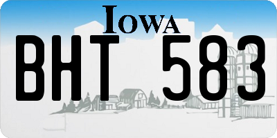 IA license plate BHT583
