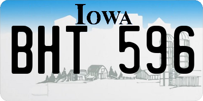 IA license plate BHT596