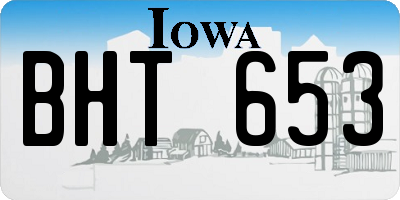 IA license plate BHT653