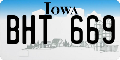IA license plate BHT669