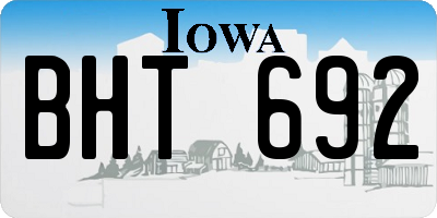 IA license plate BHT692