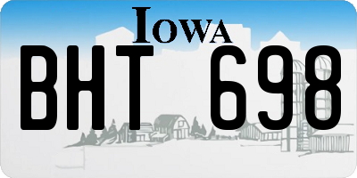 IA license plate BHT698