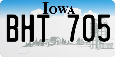 IA license plate BHT705