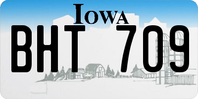 IA license plate BHT709